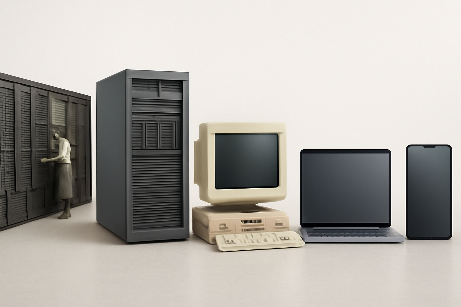 Evolução dos computadores desde o ENIAC até os modernos laptops